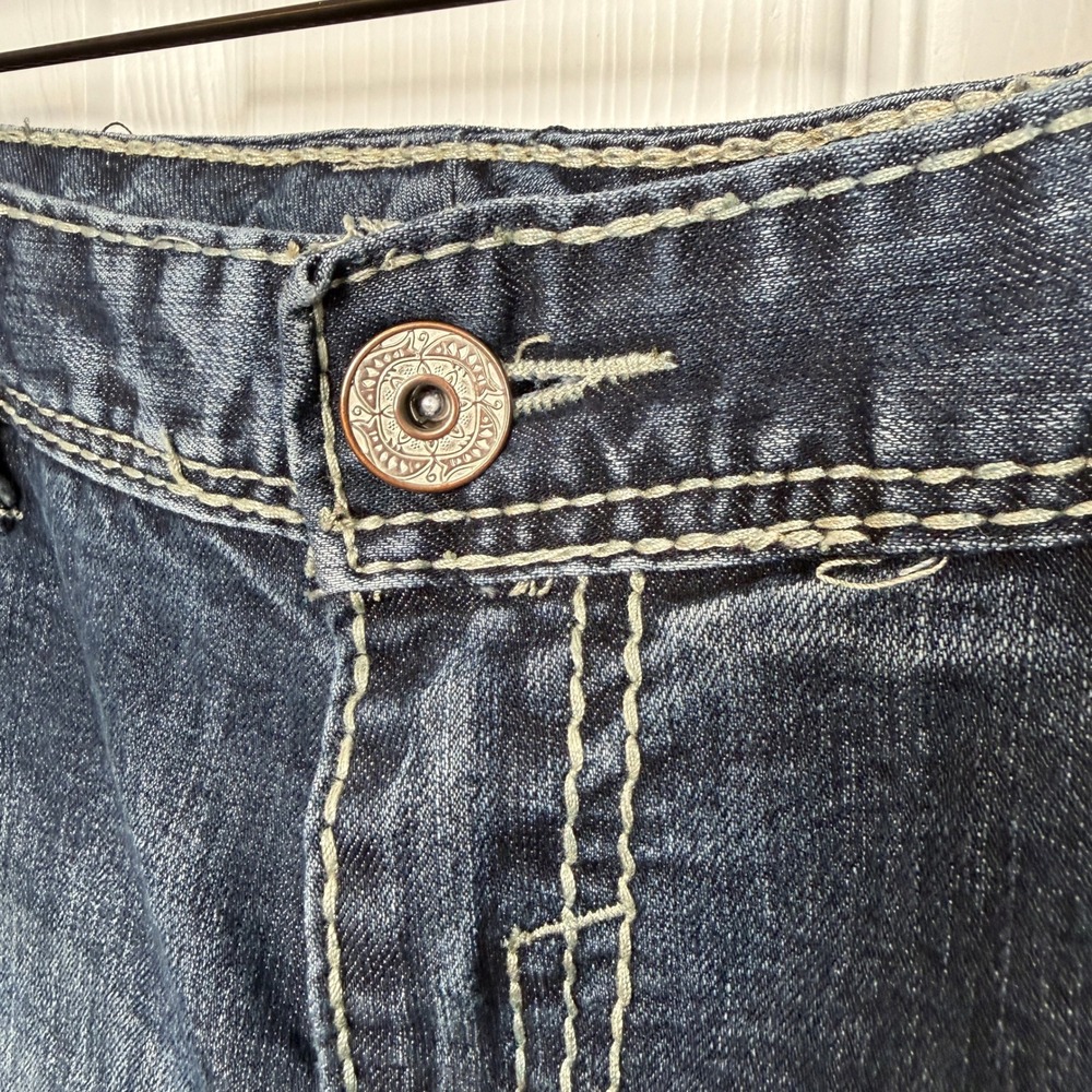 Maurices Jeans Women Dark Wash Embellished Pocket Stitch Detail Denim Pants Y2K‎ - Picture 2 of 10